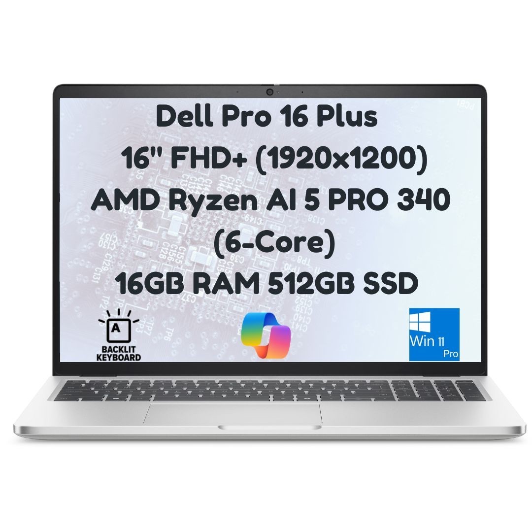 s-l1600-20.jpg Dell Pro 16 Plus PB16255 Ryzen™ AI 5 PRO 340 512GB SSD 16GB 16" WUXGA (1920x1200) IPS WIN11 Pro Backlit Keyboard GRAY - Image 1
